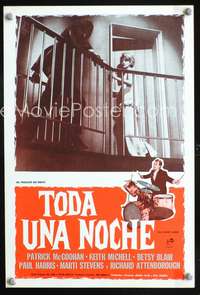 a545 ALL NIGHT LONG Spanish 10x15 movie poster '61 Basil Dearden, English