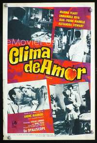 a550 CLIMATES OF LOVE Spanish 10x15 movie poster '62 sexy Marina Vlady!