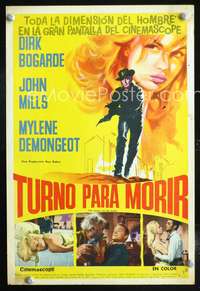 a559 SINGER NOT THE SONG Spanish 10x15 movie poster '62 Bogarde, John Mills