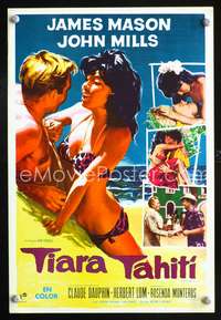 a561 TIARA TAHITI Spanish 10x15 movie poster '62 sexy island bikini babe!