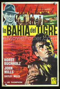 a562 TIGER BAY Spanish 10x15 movie poster '60 introducing Hayley Mills!
