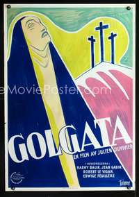 a021 BEHOLD THE MAN Swedish movie poster '35 Julien Duvivier, cool!