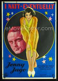 a019 HEUTE ABEND BEI MIR Swedish movie poster '34 sexy stone litho!