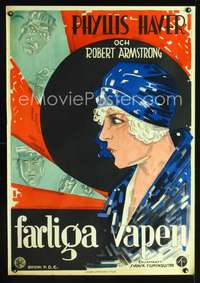 a003 SHADY LADY Swedish movie poster '28 Phyllis Haver by Leander!