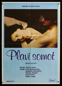 a512 BLUE VELVET Yugoslavian movie poster '86 David Lynch, Rossellini