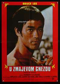 a519 ENTER THE DRAGON Yugoslavian movie poster R84 Bruce Lee close up!