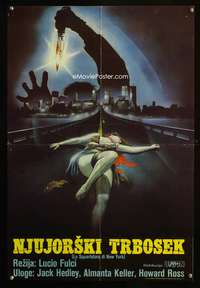 a530 NEW YORK RIPPER Yugoslavian movie poster '82 Fulcim, sexy horror!