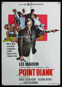 a531 POINT BLANK Yugoslavian movie poster '67 Lee Marvin, Angie Dickinson