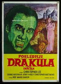 a534 SCARS OF DRACULA Yugoslavian movie poster '71 Chris Lee, Hammer