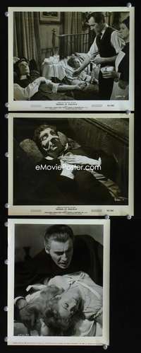 b490 HORROR OF DRACULA 3 8x10 movie stills '58 Chris Lee, Hammer!