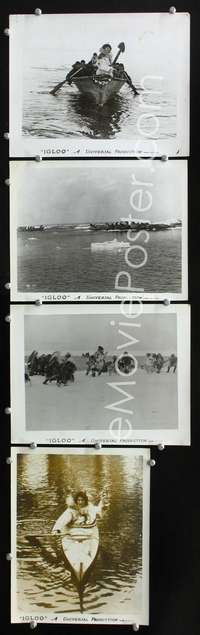 b478 IGLOO 4 8x10 movie stills '32 genuine Alaskan Eskimo images!