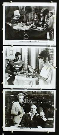 b492 SUPERMAN 3 8x10 movie stills '78 Chris Reeve, Gene Hackman