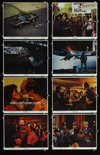 b029 BADGE 373 8 8x10 mini movie lobby cards '73 cop Robert Duvall!