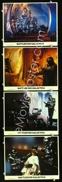 b153 BATTLESTAR GALACTICA 4 color 8x10 movie stills '78 Tanenbaum art!