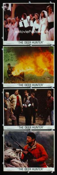 b160 DEER HUNTER 4 color 8x10 mini movie lobby cards '78 Robert De Niro