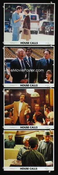b165 HOUSE CALLS 4 8x10 mini movie lobby cards '78 Walter Matthau