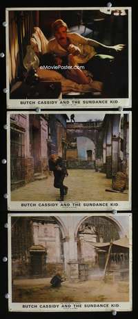 b487 BUTCH CASSIDY & THE SUNDANCE KID 3 English Front of House movie lobby cards '69