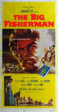 c039 BIG FISHERMAN three-sheet movie poster '59 Howard Keel, Kohner, Saxon