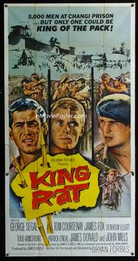 c243 KING RAT style B three-sheet movie poster '65 George Segal, James Clavell