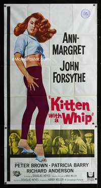 c249 KITTEN WITH A WHIP int'l three-sheet movie poster '64 sexy Ann-Margret!