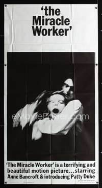 c294 MIRACLE WORKER three-sheet movie poster '62 Anne Bancroft, Patty Duke