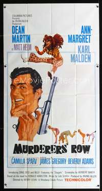 c299 MURDERERS' ROW three-sheet movie poster '66 Dean Martin, Ann-Margret
