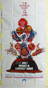 c311 OH WHAT A LOVELY WAR int'l three-sheet movie poster '69 cool Kossin art!