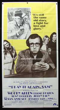 c334 PLAY IT AGAIN SAM three-sheet movie poster '72 Woody Allen, Keaton