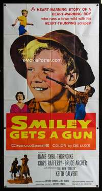 c390 SMILEY GETS A GUN three-sheet movie poster '59 Aussie Chips Rafferty!