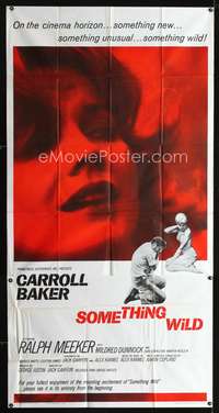c395 SOMETHING WILD three-sheet movie poster '62 Carroll Baker, Meeker