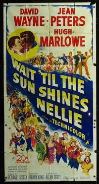 c473 WAIT TILL THE SUN SHINES, NELLIE three-sheet movie poster '52 D. Wayne
