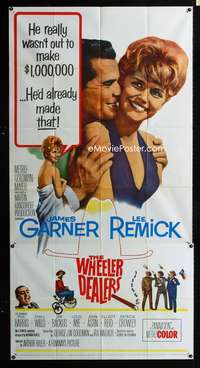 c482 WHEELER DEALERS three-sheet movie poster '63 James Garner, Lee Remick