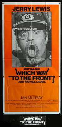 c484 WHICH WAY TO THE FRONT int'l three-sheet movie poster '70 Jerry Lewis