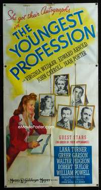 c500 YOUNGEST PROFESSION three-sheet movie poster '43 autograph collector!