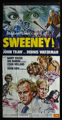 c416 SWEENEY English three-sheet movie poster '77 cool artwork image!