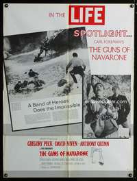 d158 GUNS OF NAVARONE Thirty by Forty movie poster '61 Life Magazine style!