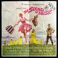 d023 SOUND OF MUSIC six-sheet movie poster '65 Julie Andrews, pre-Awards!