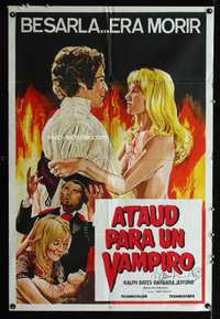 d251 LUST FOR A VAMPIRE Argentinean movie poster '71 sexy horror art!