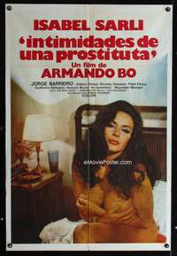 d210 INTIMACIES OF A PROSTITUTE Argentinean movie poster '72 sexy!