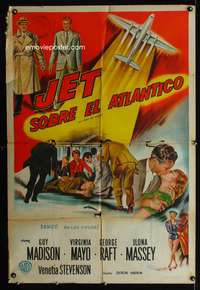 d215 JET OVER THE ATLANTIC Argentinean movie poster '59 Mayo, Raft