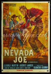 d216 JOE DEXTER Argentinean movie poster '64 spaghetti western!