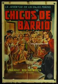d223 JUVENILE COURT Argentinean movie poster '38 Rita Hayworth