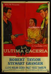 d234 LAST HUNT Argentinean movie poster '56 Robert Taylor, Granger
