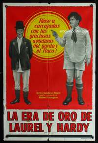 d236 LAUREL & HARDY'S LAUGHING '20s Argentinean movie poster '65