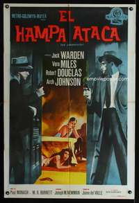 d237 LAWBREAKERS Argentinean movie poster '60 striking manhunt image!