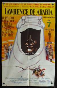 d238 LAWRENCE OF ARABIA Argentinean movie poster '62 David Lean