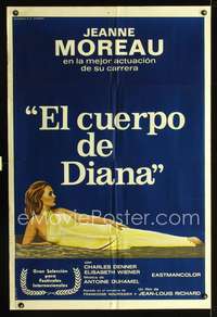 d239 LE CORPS DE DIANE Argentinean movie poster '69 Jeanne Moreau