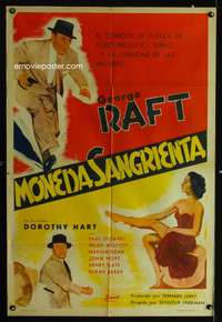 d245 LOAN SHARK Argentinean movie poster '52 George Raft, Hart