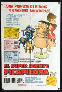 d255 MAN CALLED FLINTSTONE Argentinean movie poster '66 Hanna-Barbera