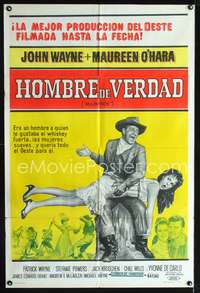 d257 McLINTOCK Argentinean movie poster '63 John Wayne spanks O'Hara!